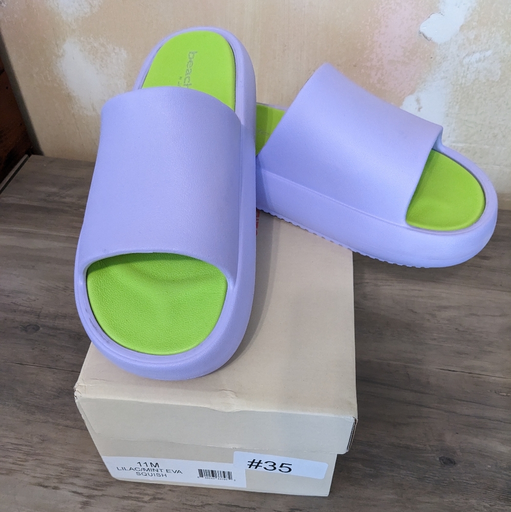 Beach slides by j/slides Eva Squish women's 11 new in original box nwt